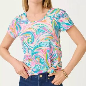 NWT - brand new -Lilly Pulitzer Swirl Short Sleeve Top